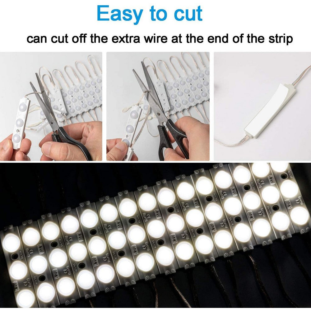 2 X LED Vanity Mirror Make Up Lights Dimmable Strip Lights Adjustable 5 Brightness Level Lamp Under Cabinet Light Kitchen Closet Night Light