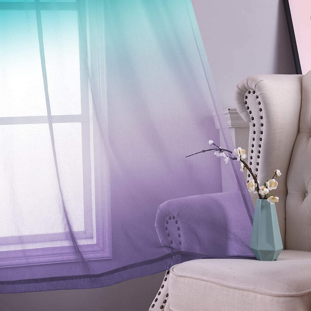 1.32x1.83M Multiple Installation Ways Semi Sheer Curtains Home Decorations for Bedroom Living Room Set of 2 Drape Panels Style 1