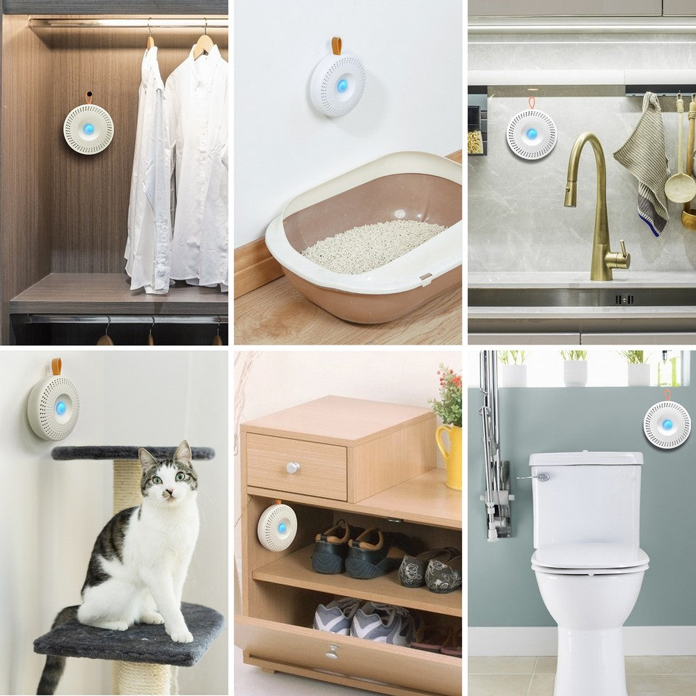 USB Rechargable Cat Litter Deodorizer Pet Litter Box Odor Eliminator for Cat Litter Box Bathroom Wardrobe Kitchen and Small Area