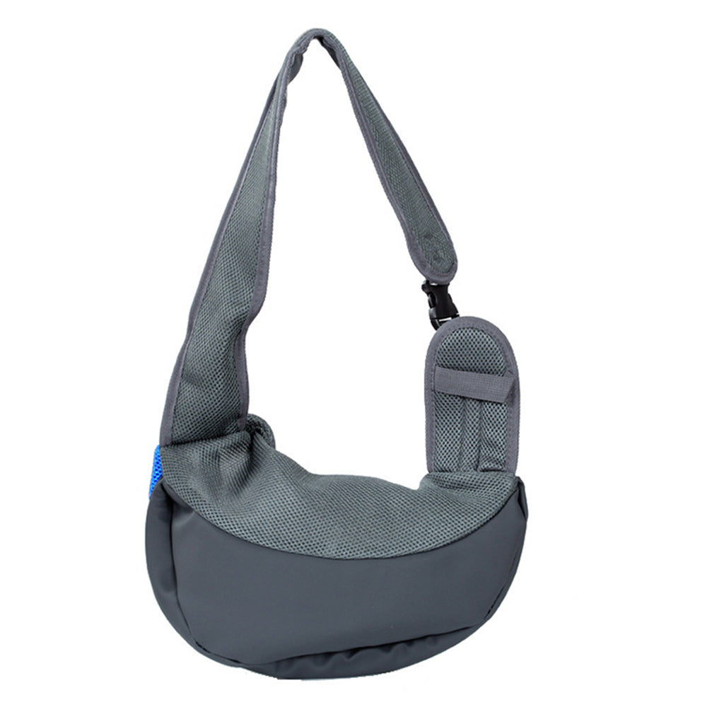 Pet Dog Sling Carrier Outdoor Adjustable Shoulder Bag Mesh Bag for Small Dogs Cats Puppies Blue M
