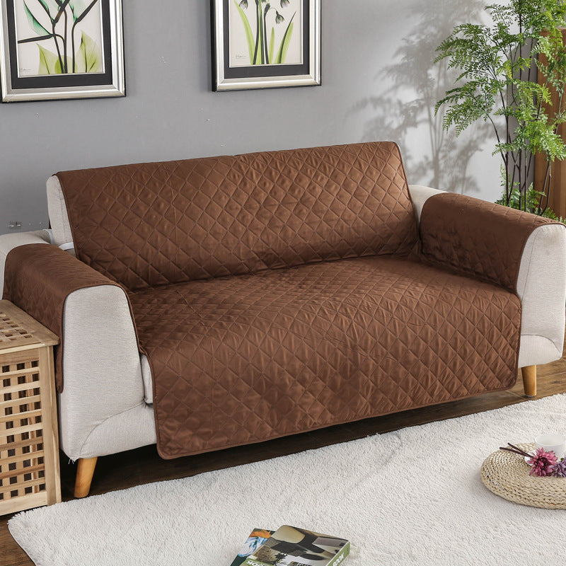 Quilted Leather Couch Sofa Cover Living Room Sofa Protector Slipcover Home Decoration Green for 3 Seater Sofa