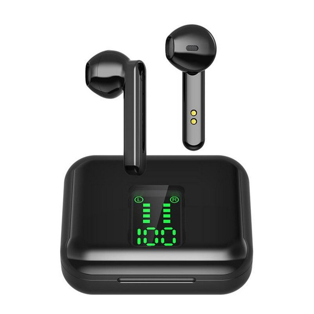 X15 Wireless Earbuds Bluetooth 5.0 Headphones Hi-Fi Stereo Touch Control TWS Headset with LED Power Display Charging Case Black