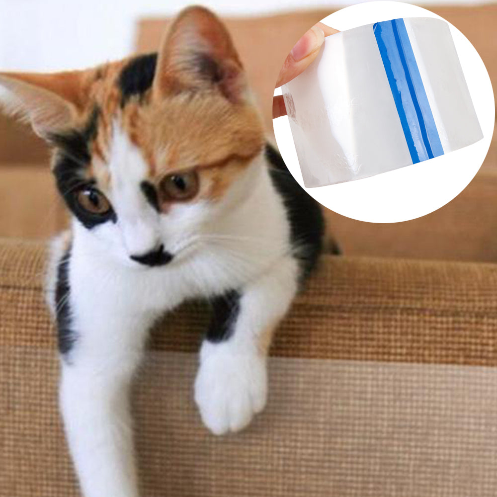 5M x 10CM Cat Anti Scratch Tape Furniture Protectors Couch Tape Door Tape Cat Scratch Tape Roll