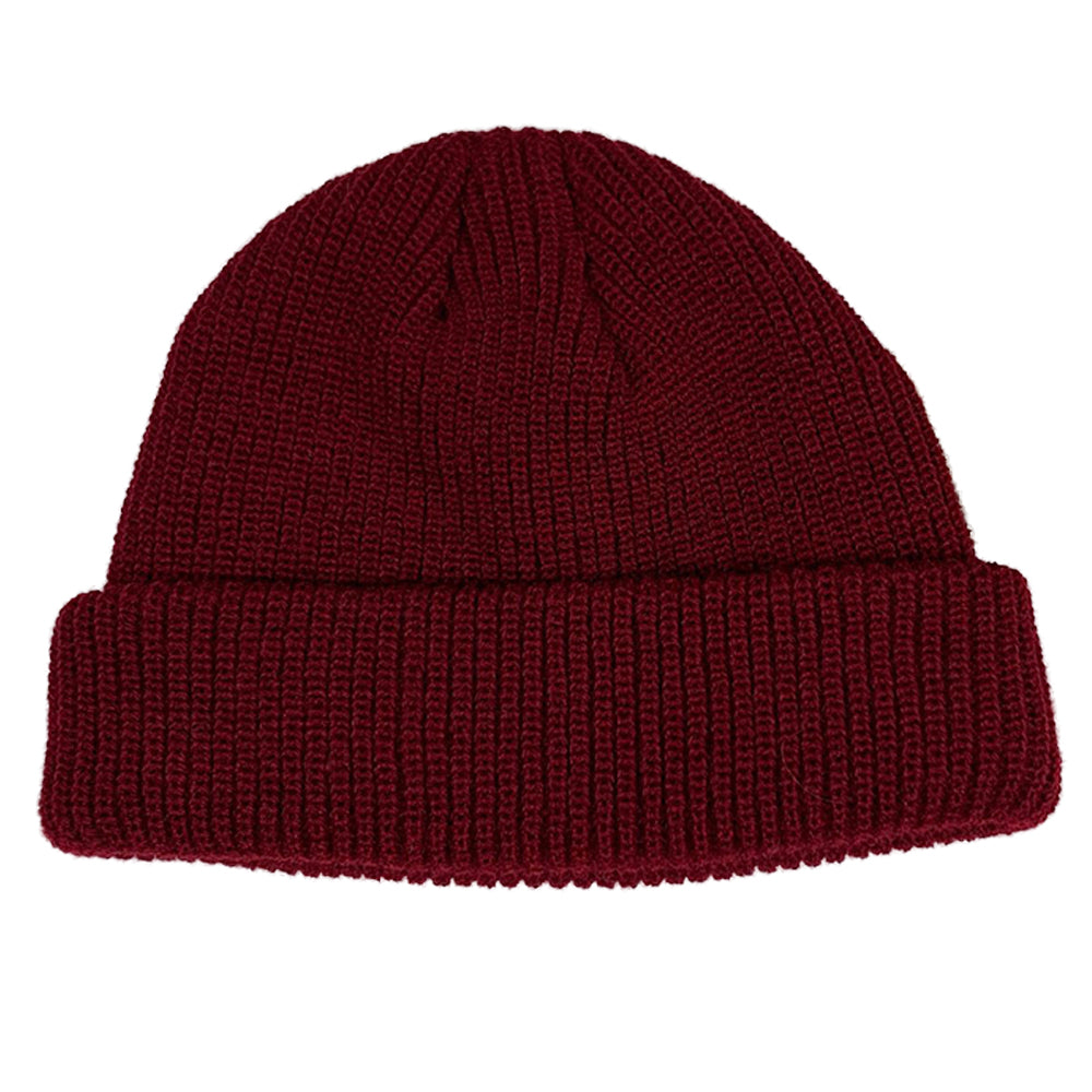 4 Pieces Wine Red Navy Black Grey Unisex Beanie Roll up Edge Hat Skullcap Beanie Winter Warm Head Hat