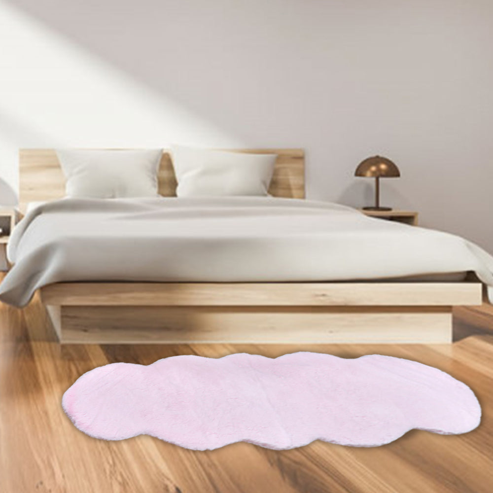 Pink 60x90cm Floor Rug Ultra Soft Faux Fur Throw Rug Chair Ground Mat Couch Pad Area Rugs Bedside Carpet Mat for Bedroom Living Room