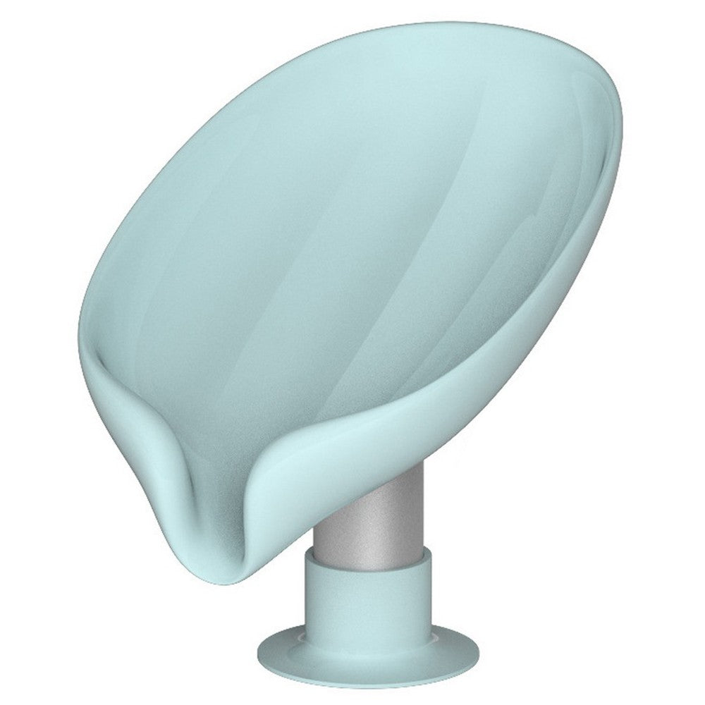 2 X Short Leaf-Shape Soap Holder Self Draining Soap Dish Sponge Tray