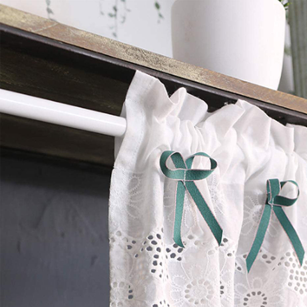 2X S White Tension Rod Adjustable Cupboard Bars Curtain Rod Closet Rod Wardrobe Rod