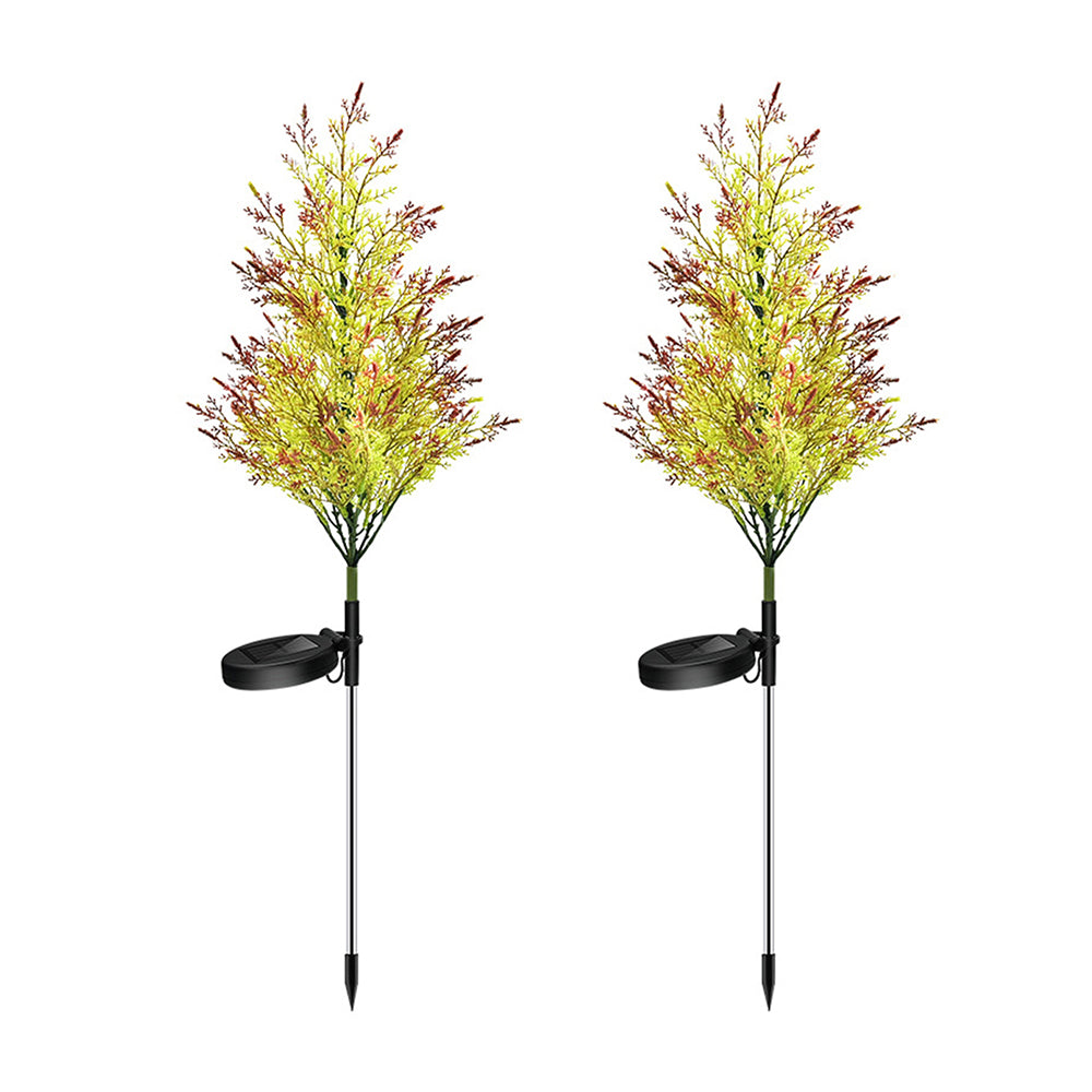 2 X Solar Powered Christmas Lamps Pine Lights Xmas Decoration for Garden Lawn Landscaping