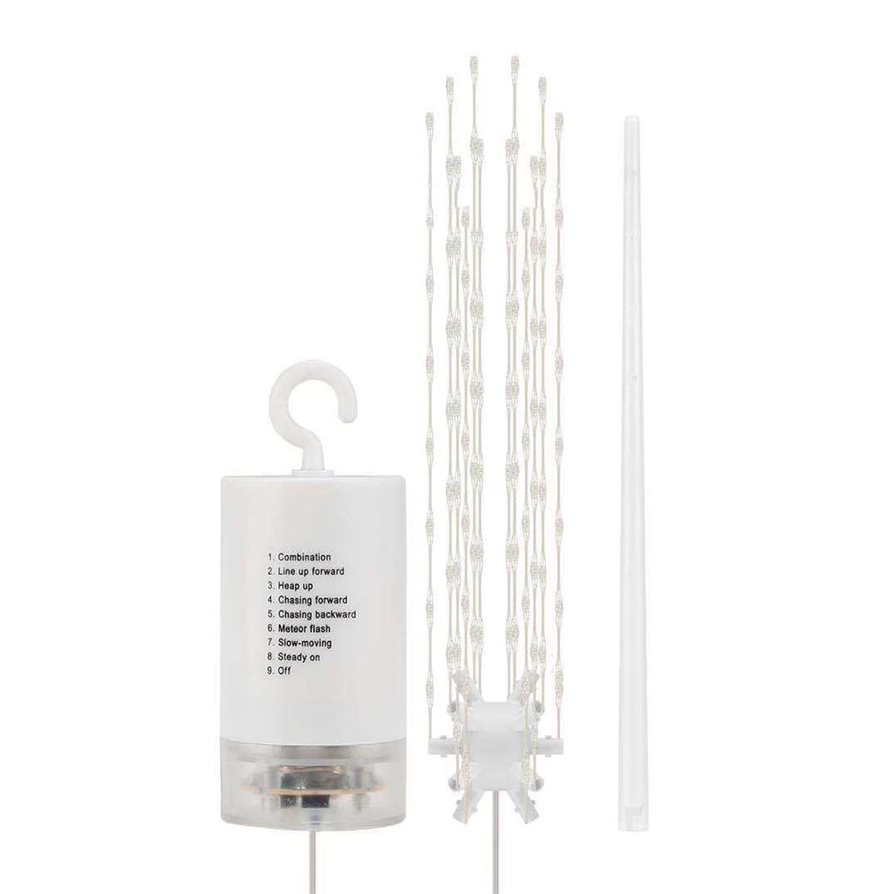 2 X Warm White Remote Battery Firework Meteor Light Christmas Starburst Lamp