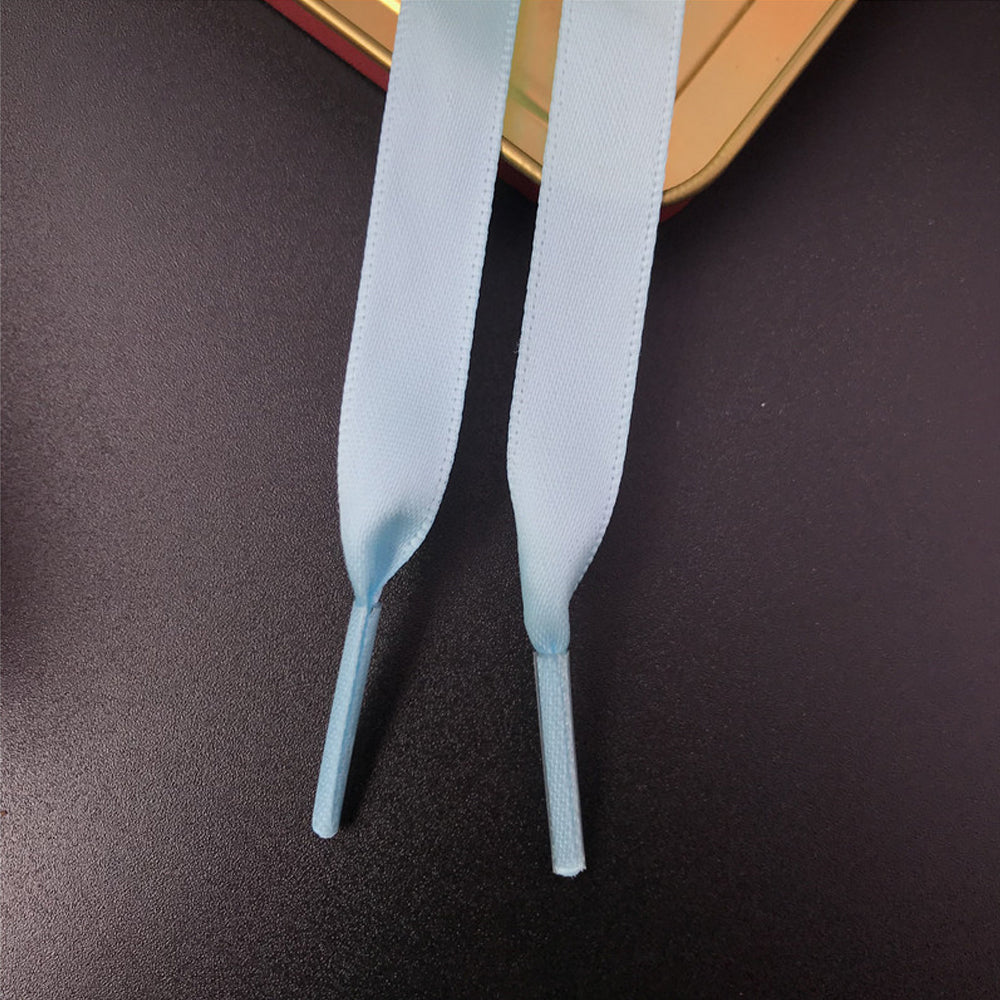 10 Pairs of Satin Ribbon Shoelaces in 1CM Width 130CM Length