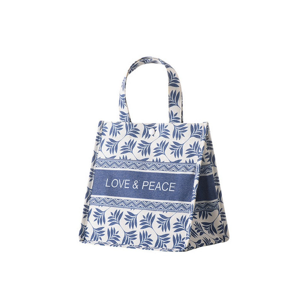 Blue Small Lunch Bag Storage Bag Lunch Box Handbag
