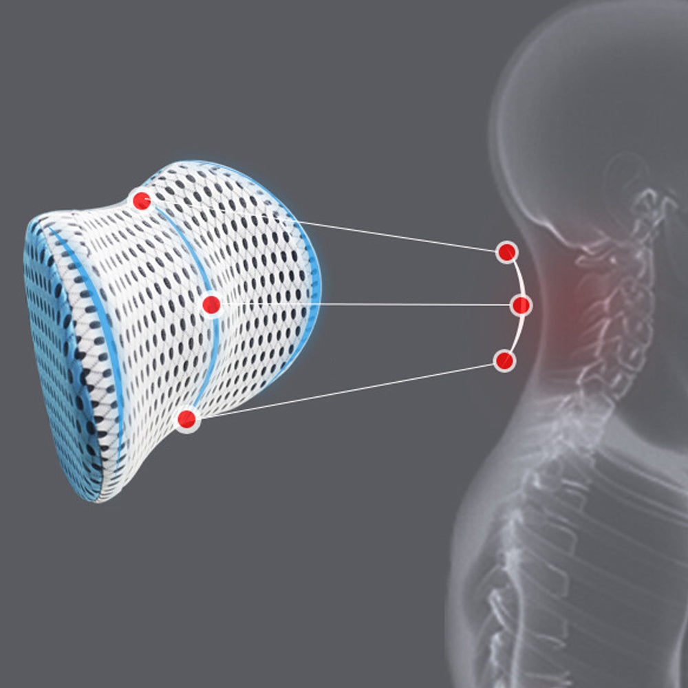 Set of Car Neck Pillow Lumbar Support Pillow Memory Foam Back Cushion Car Interior Accessories