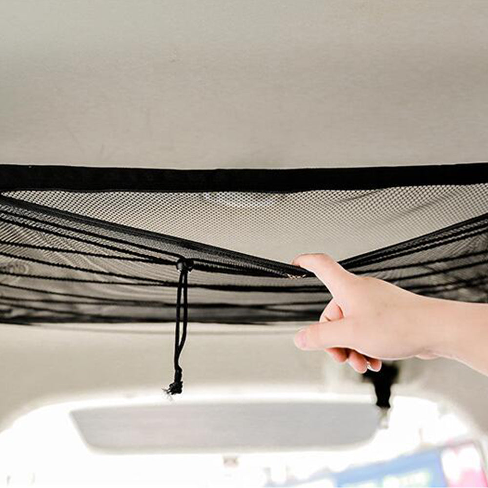 70x50CM Car Roof Ceiling Net Zipped Storage Bag with Adjustable Strap