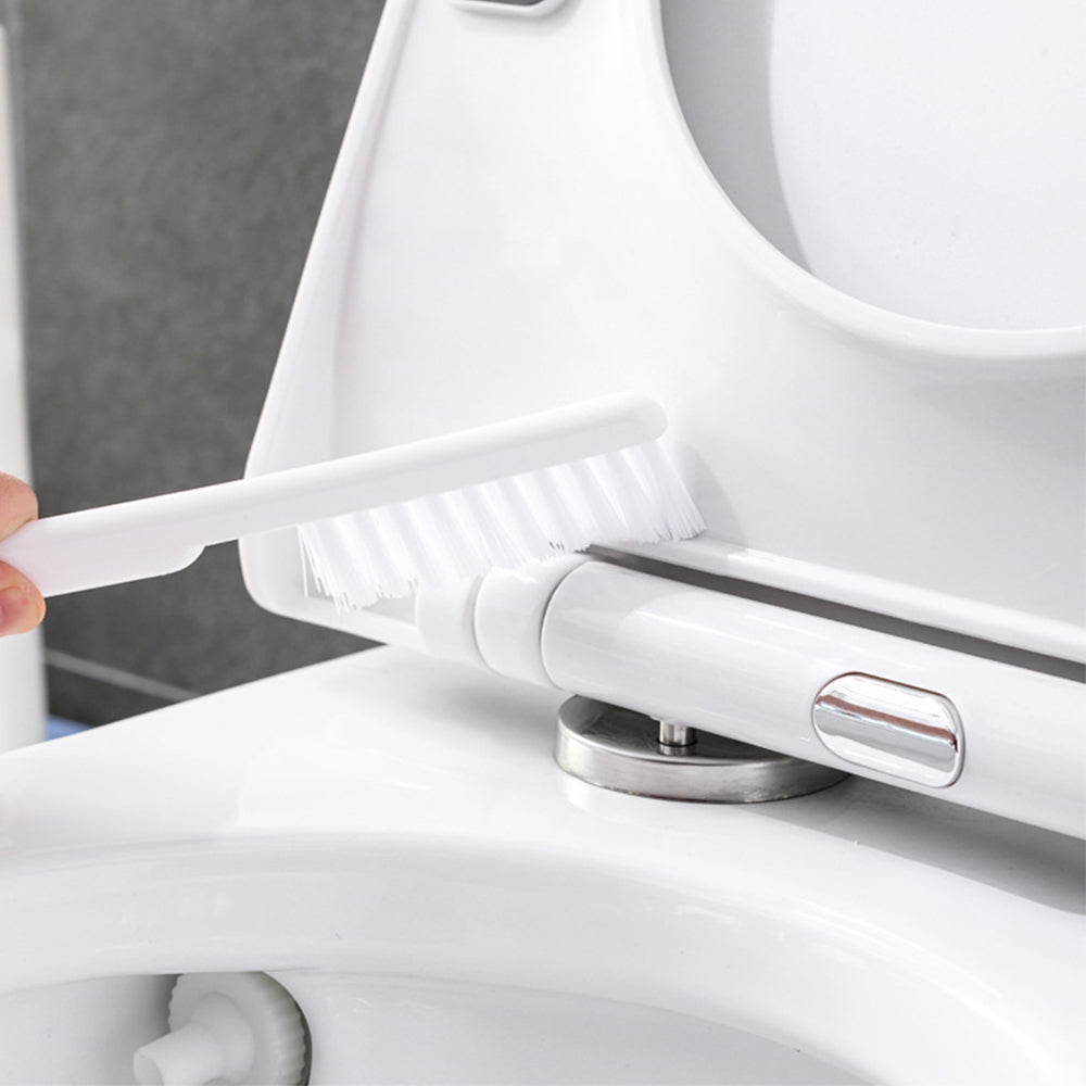 2 In 1 Flexible Toilet Brush with Not Water Leaking Holder Ventilation Slot Base