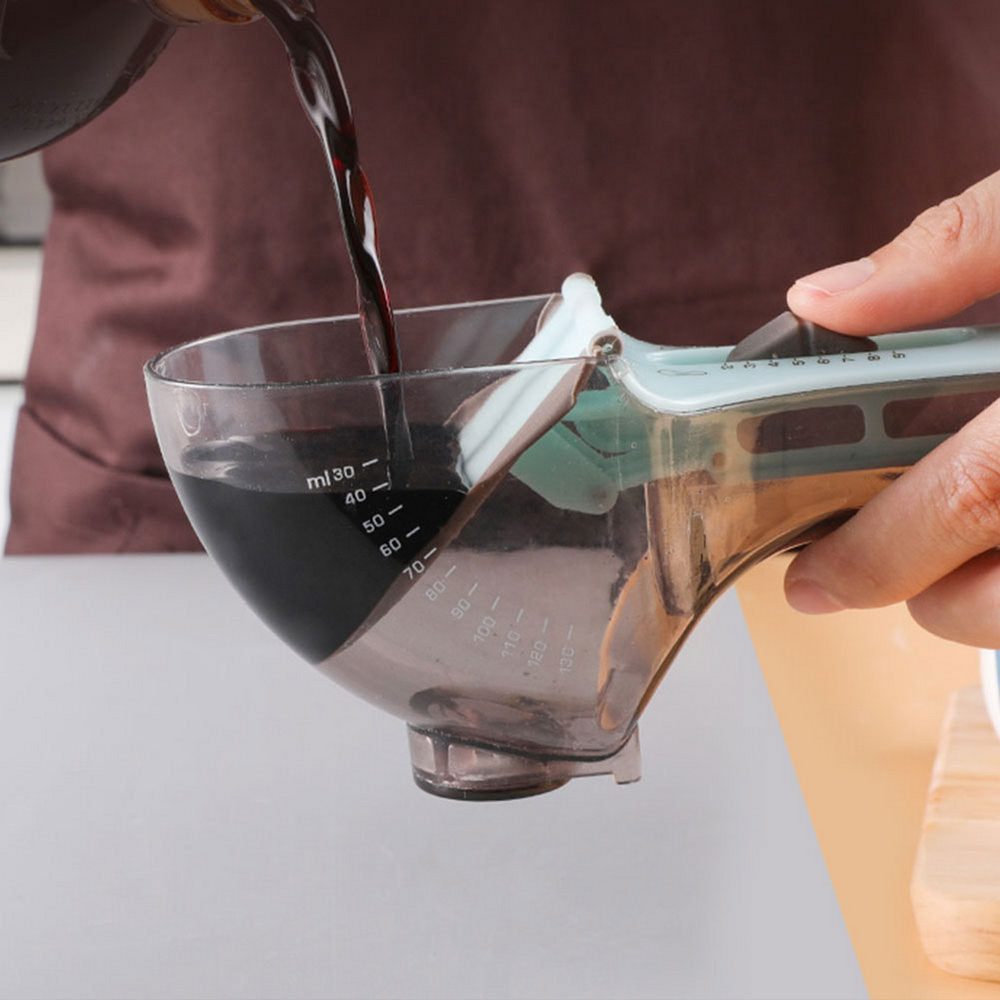 2Pcs Adjustable Measuring Spoons Kitchen Cup Plastic Scale Baking Tools