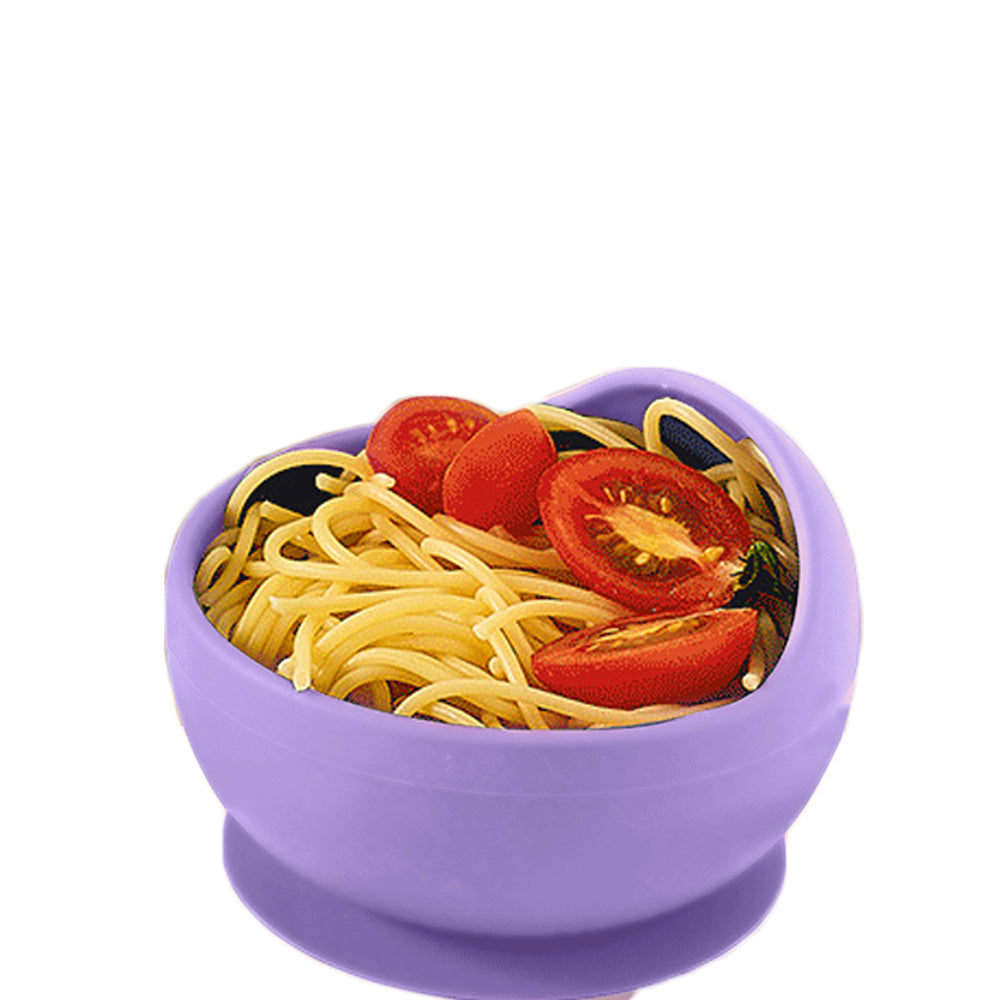 FDA Certified 5Pcs Kids Silicone Kids Feeding Set Purple