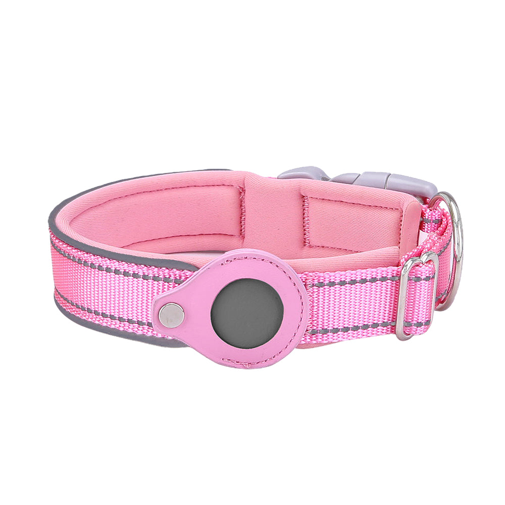 5 Pack L Pink Pet Reflective Collar Adjustable Dog Collar for Airtag
