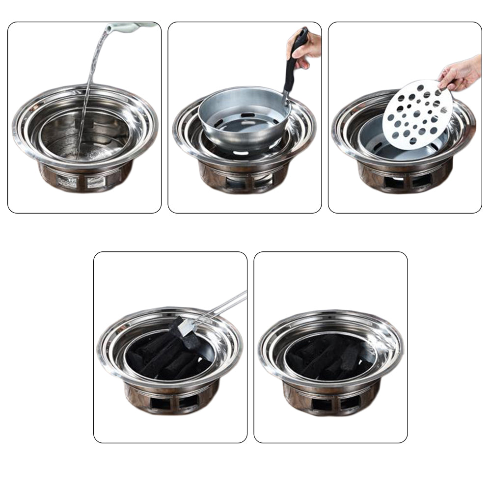 5Pcs Non-Stick BBQ Grill Net Set Charcoal Barbecue Cooking Tool for Korean BBQ