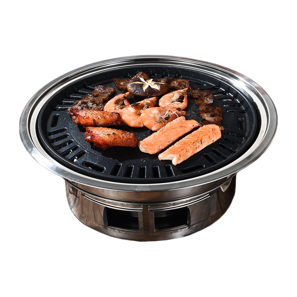 7Pcs Non-Stick BBQ Grill Pan Set Charcoal Barbecue Cooking Tool for Korean BBQ