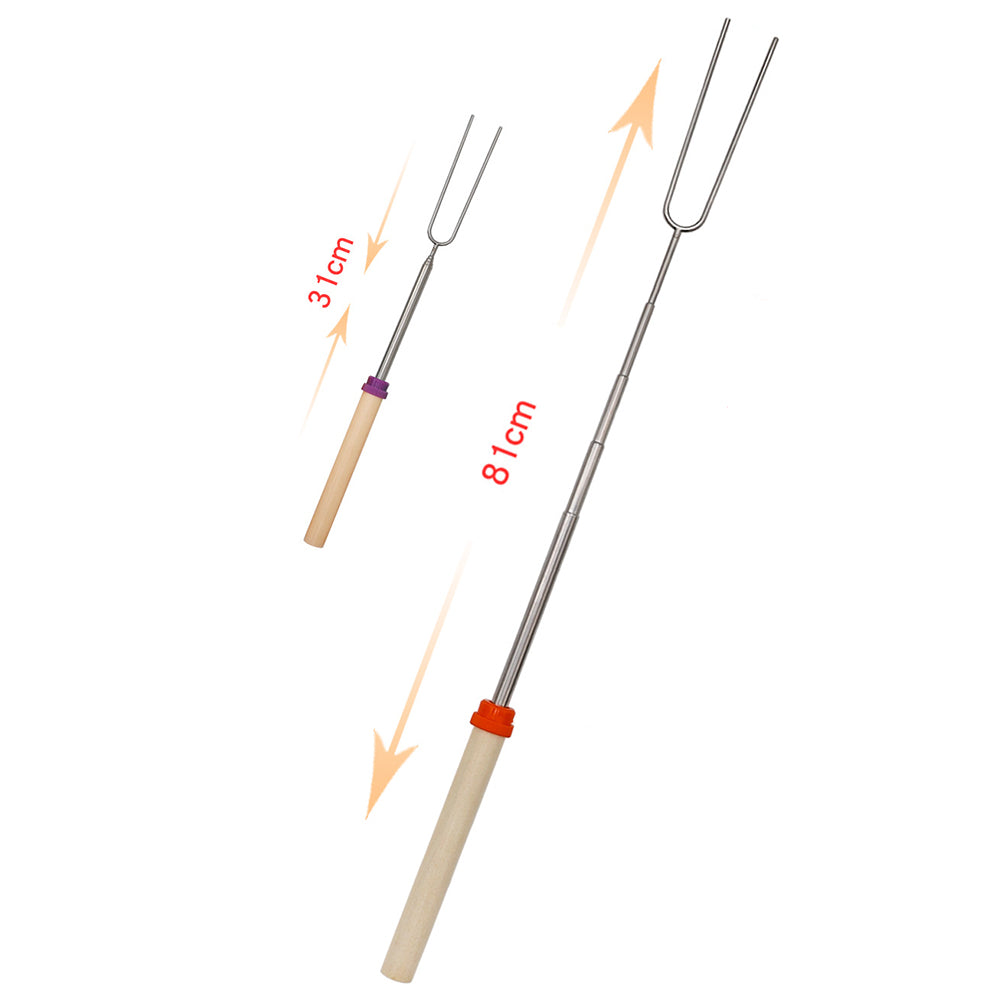 1 X Portable Folding Charcoal BBQ Grill with 8Pcs Telescopic Barbecue Forks