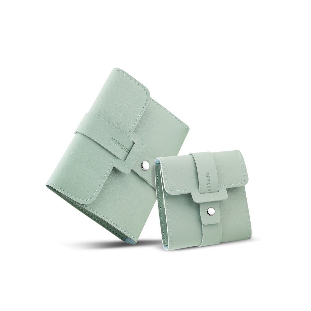 2X 16pcs Manicure Pedicure Set Nail Scissors Grooming Kit with PU Leather Case