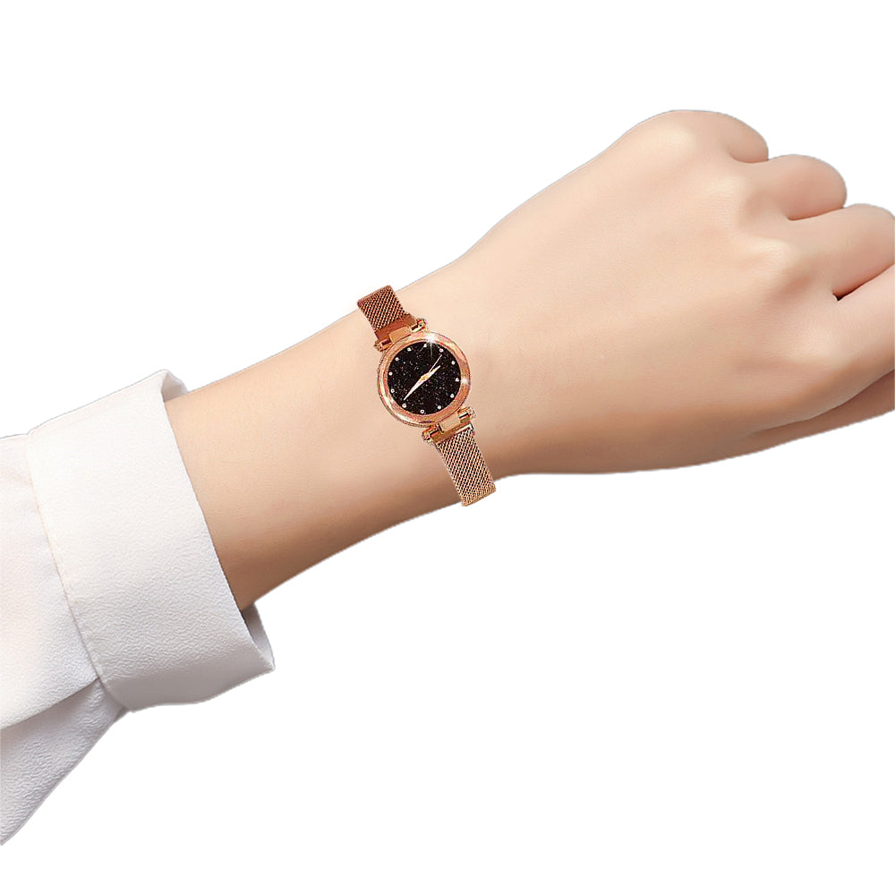 Women Watch Bracelet Necklace Earrings Set Jewellery Kit Style A