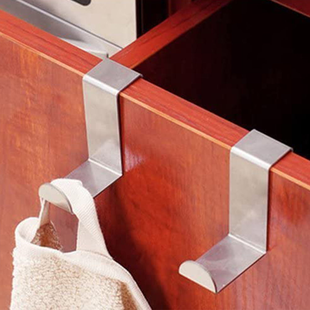 24Pcs Over Door Hooks Cabinet Drawer Hooks Stainless Steel Towel Coat Hooks