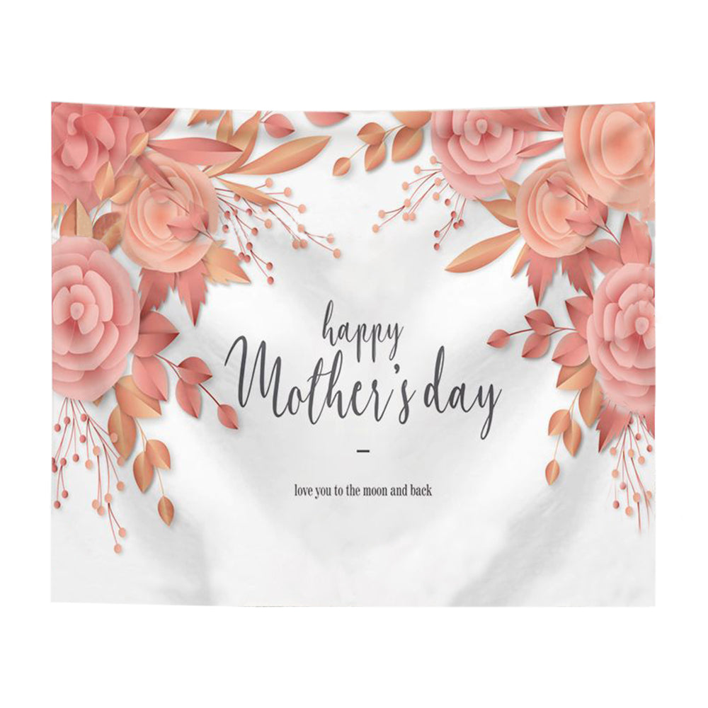 2X S Mothers Day Tapestry Wall Hanging Cloth Home Decor Photography Background