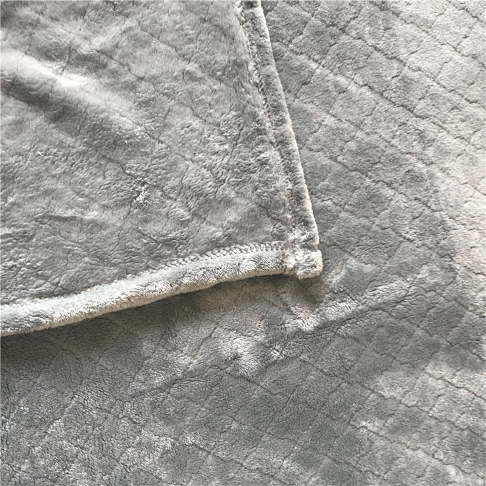 150x200cm Throw Blanket Bed Throws Blanket Plush Blanket Sofa Blanket Grey