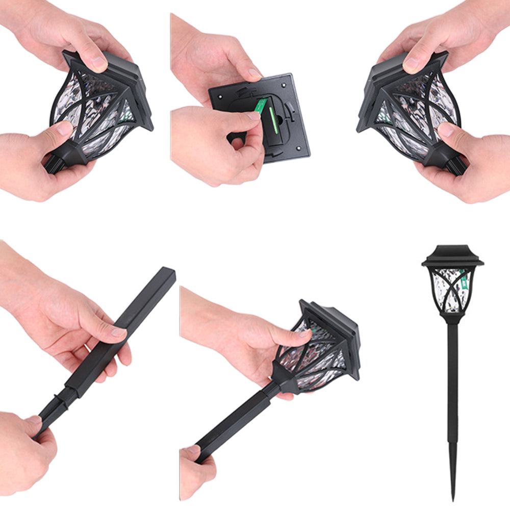 4X Solar Lamps Ground Lights Patio Stake Walkway Garden Decor Warm Light