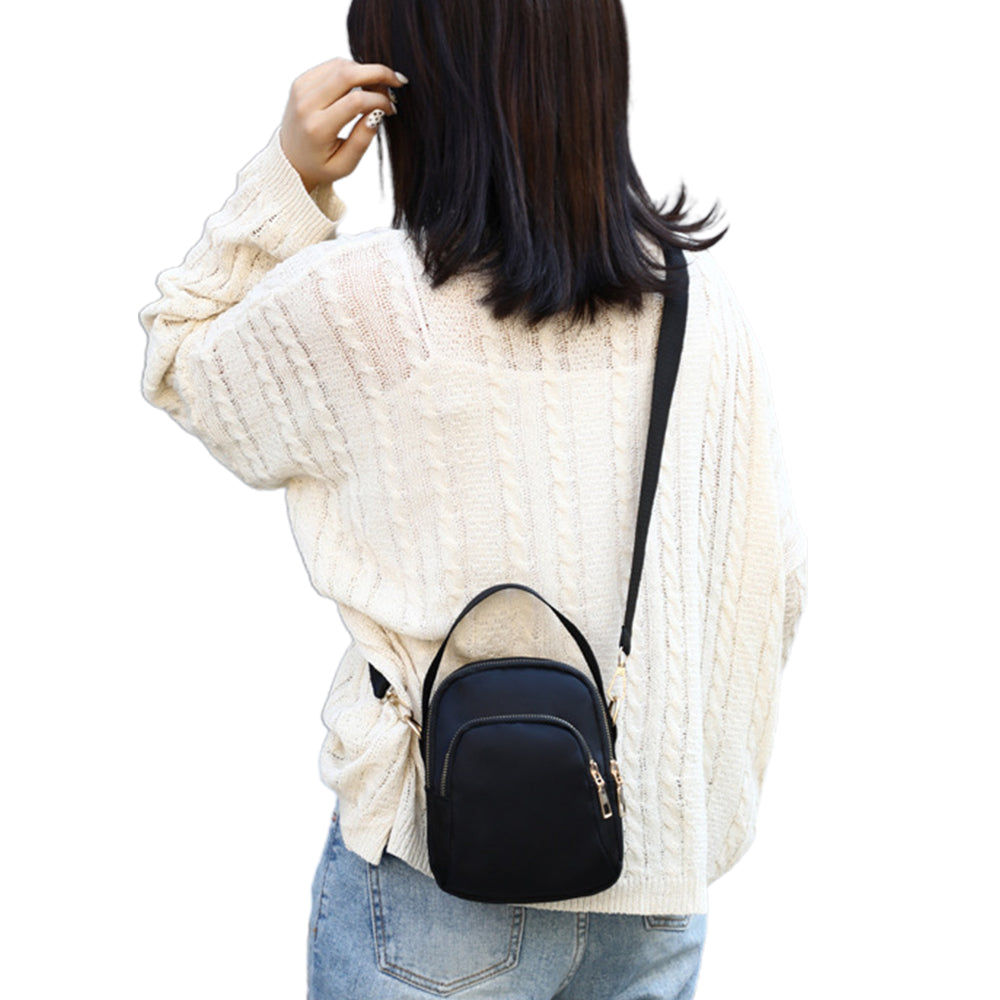 Women Nylon Crossbody Bag Shoulder Bag Black