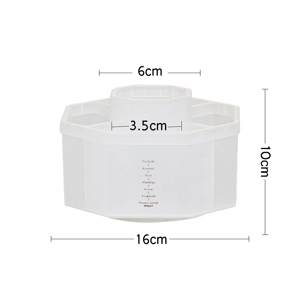 2Pcs 360 Degree Spinning Turntable Lazy Susan Desk Organizer Storage Rack Clear