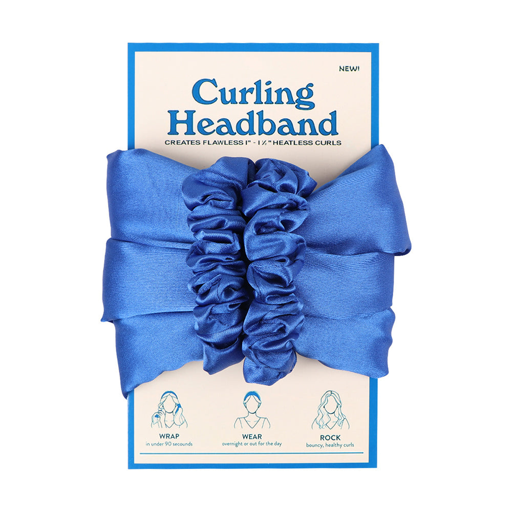 2X Lazy Heatless Hair Curler Sponge Hair Roller Hair Curling Rod Blue