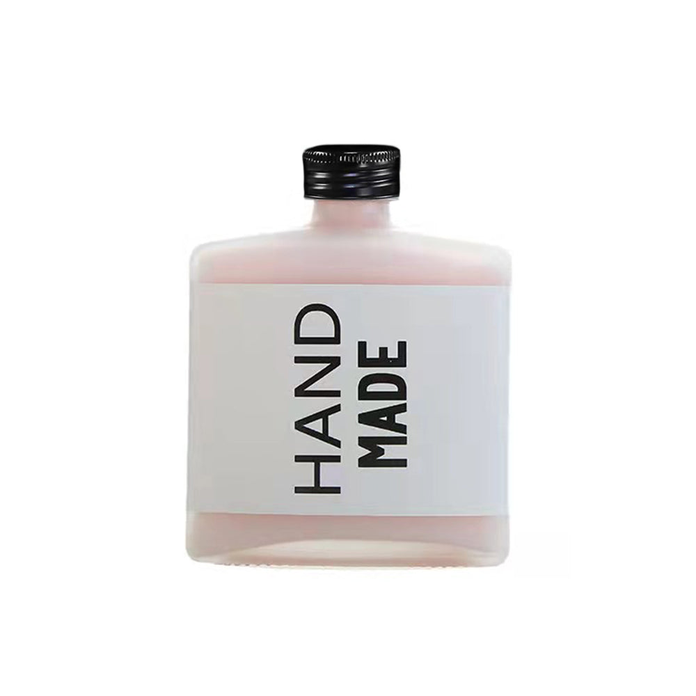 10Pcs 250ML Wine Glass Flat Square Whiskey Liquor Bottle Wine Bottle Juice Bottle Beverage Container