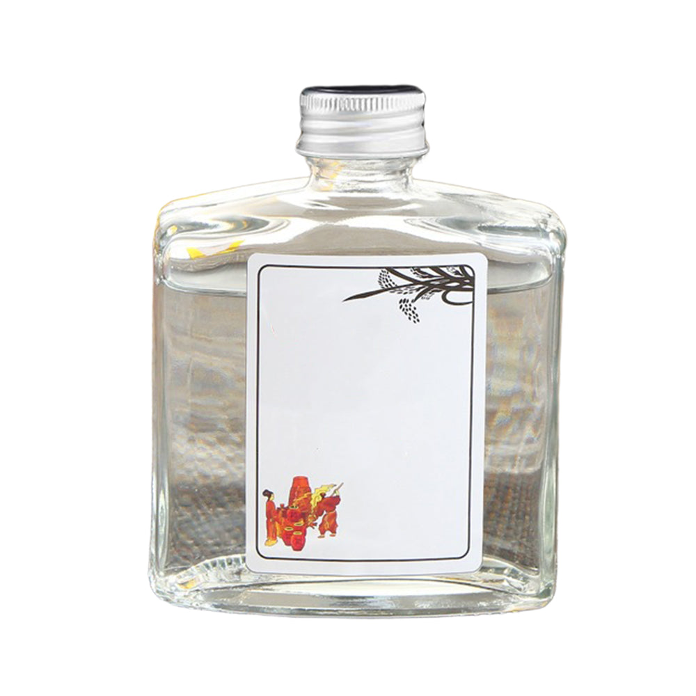 10Pcs 250ML Wine Glass Flat Square Whiskey Liquor Bottle Wine Bottle Juice Bottle Beverage Container