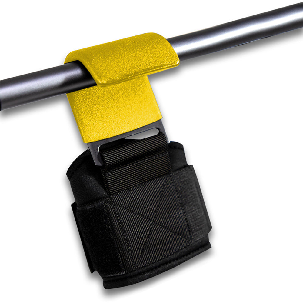 Weight Lifting Hook Hand Grip Support Wrist Straps Powerlifting Grips Gym Yellow