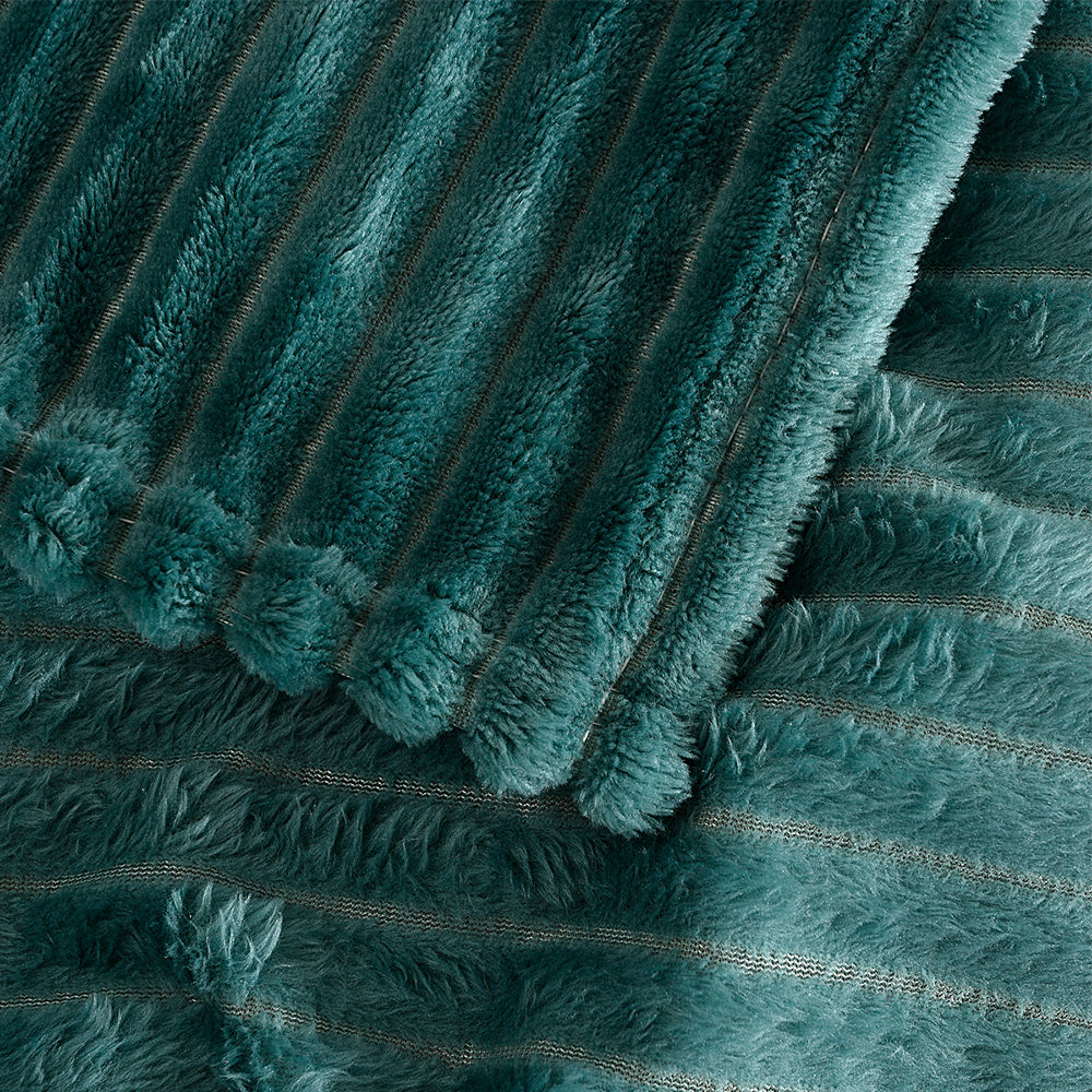 150x200cm Flannel Throw Blanket Bed Throws Blanket Sofa Blanket Green