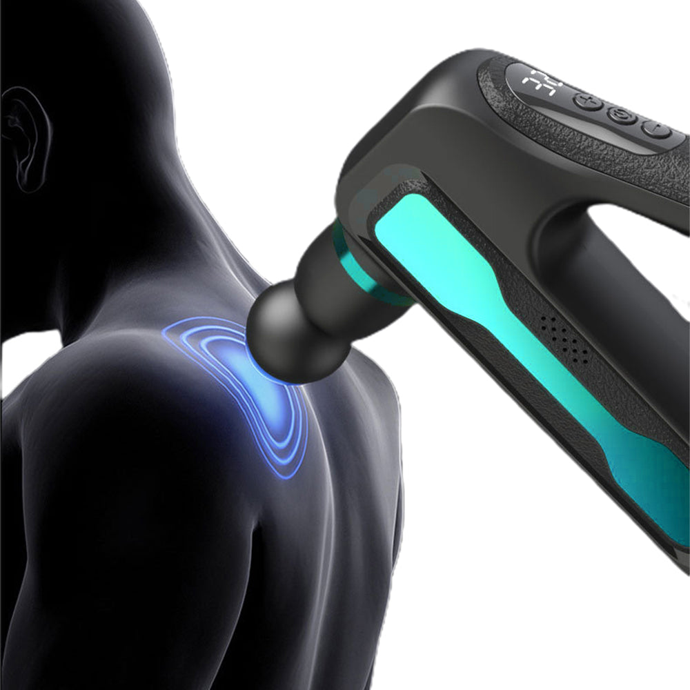 Massager Gun Muscle Therapy Gun with 8 Heads Blue