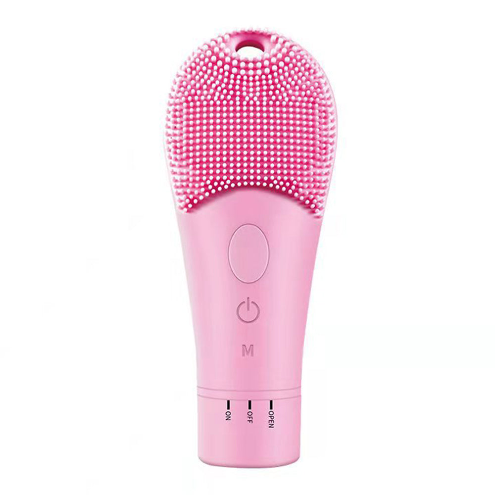 Silicone Electric Face Cleansing Brush Facial Skin Massager Pink
