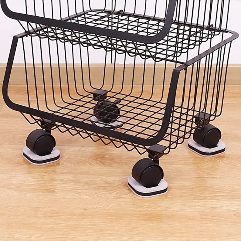 10Pcs Anti Running Felt Caster Cups Pulley Chair Mat Furniture Wheels Pads Square