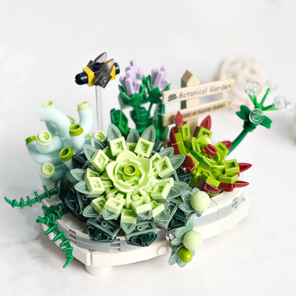 Bonsai Flowers Building Blocks Set Bricks Toys Home Decor Style 1