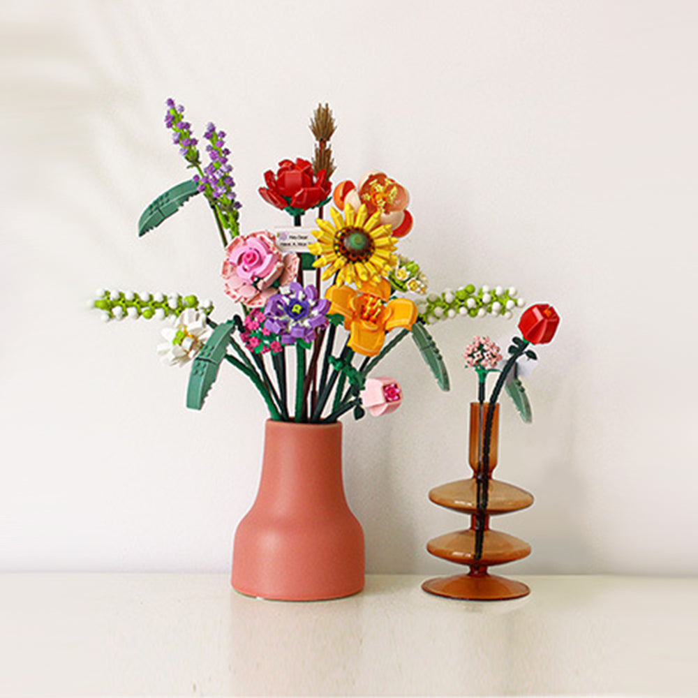Flowers Bouquet Building Blocks Set Bricks Toys Home Decor Style 2