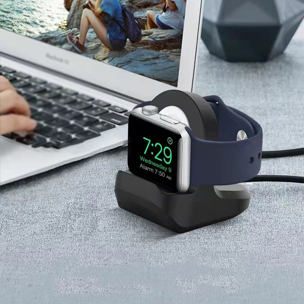 2X Wireless Charger Stand for Apple Watch Wireless Charger Black White