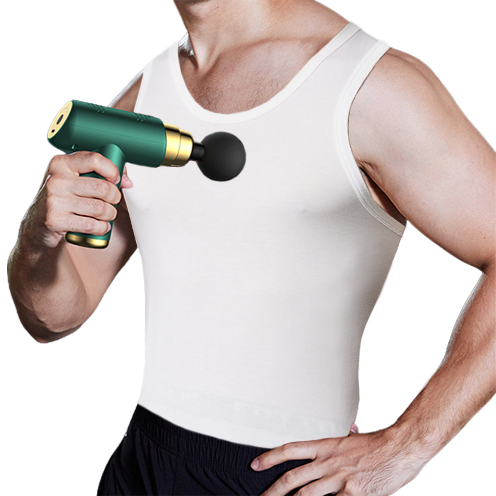 Muscle Massager Gun Muscle Relaxing Massager with 4 Massage Heads Green