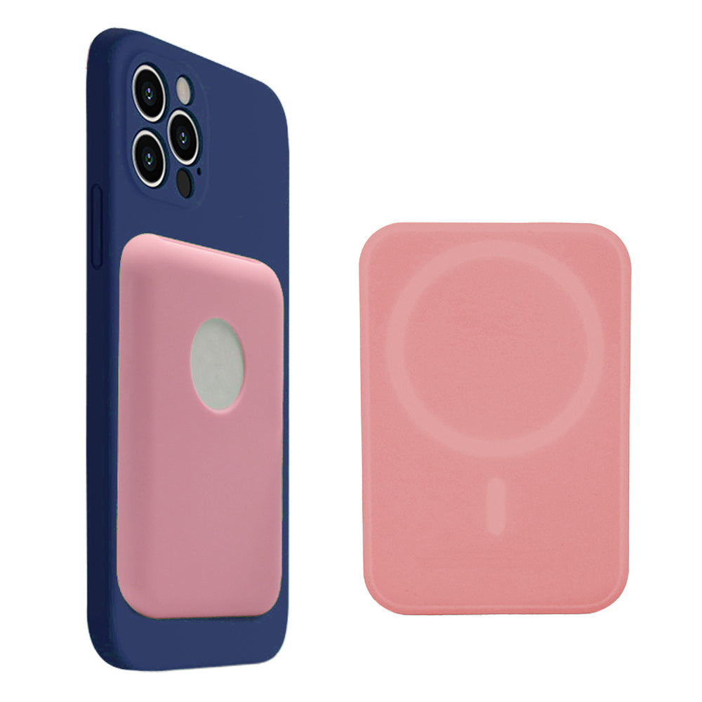 2X Silicone Protective Case for Apple Magsafe Battery Pack Grey Pink