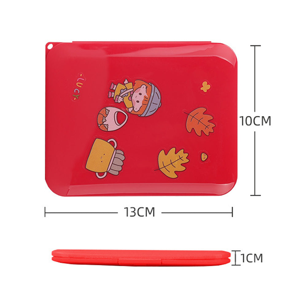 4Pcs Mask Case Face Mask Storage Box Face Cover Box with Cartoon Stickers