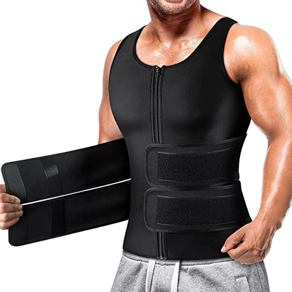 2X Mens Gym Body Shaper Vest Neoprene Shapewear Sauna Vest 3XL Size