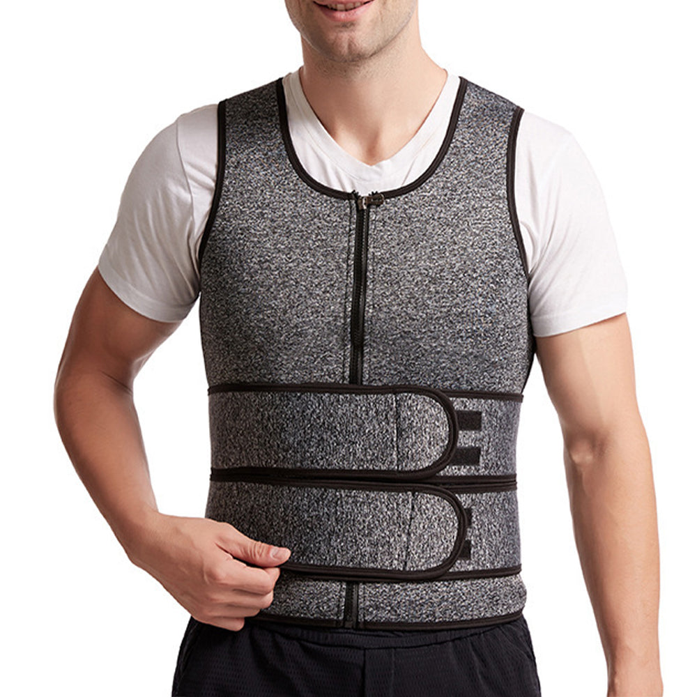 2X Mens Gym Body Shaper Vest Neoprene Shapewear Sauna Vest 3XL Size
