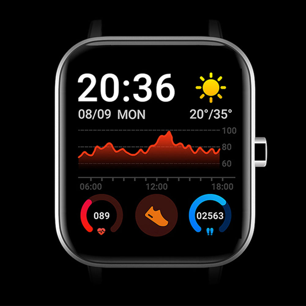 Smart Watch Touch Screen Fitness Tracker Sports Smartwatch Heart Rate Monitor Black
