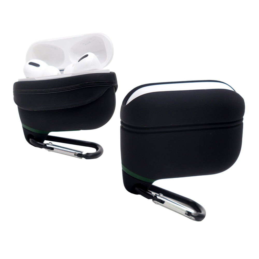 2X Water Resistant Wireless Earphone Protective Cover for Apple Airpods Pro Black White